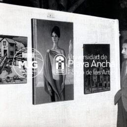 Aldo Bravo y Rolando Rojas. Feria del Artista, Parque Italia. Santiago, febrero de 1963