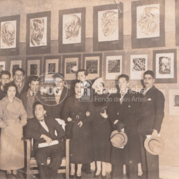 Carlos Hermosilla. Exposición en el local de la Federación de estudiantes. Santiago, 1940